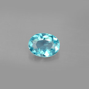 1,29 ctw natürlicher blauer Apatit, Oval Schliff, VS