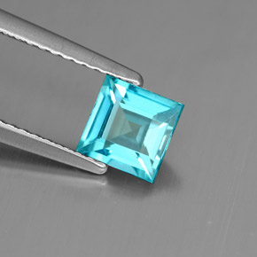 0,81 ctw natürlicher blauer Apatit, Quadrat, VS