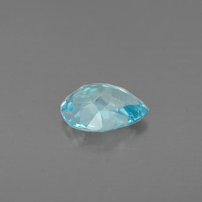 0,71 ctw natürlicher blauer Apatit, Birnenform, VS
