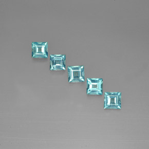  ct natürliche blauer Apatit-Edelsteine, Quadrat, VS