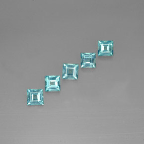  ct natürliche blauer Apatit-Edelsteine, Quadrat, VS