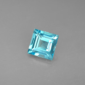 0,66 ctw natürlicher blauer Apatit, Quadrat, VS