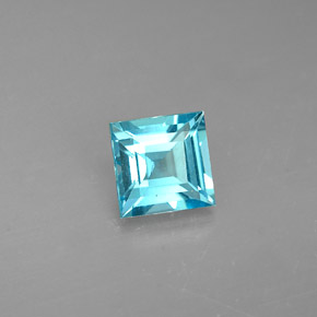 0,66 ctw natürlicher blauer Apatit, Quadrat, VS