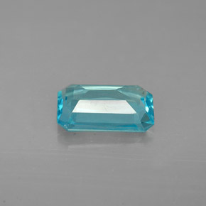 1,50 ctw natürlicher blauer Apatit, Smaragdschliff, VS