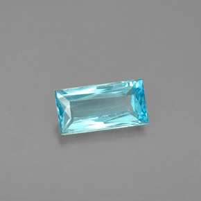 0,87 ctw natürlicher blauer Apatit, Baguette, VS