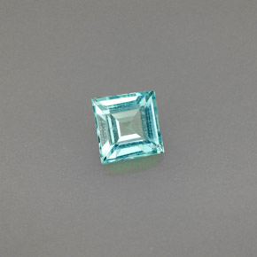 0,44 ctw natürlicher blauer Apatit, Quadrat, VS