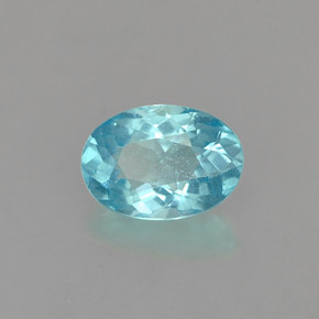 0,60 ctw natürlicher blauer Apatit, Oval Schliff, VS-SI