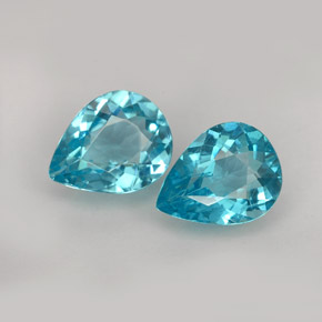  ct natürliche blauer Apatit-Edelsteine, Birnenform, VS