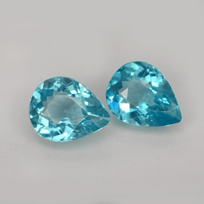  ct natürliche blauer Apatit-Edelsteine, Birnenform, VS