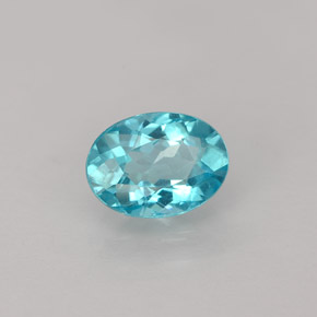 0,83 ctw natürlicher blauer Apatit, Oval Schliff, VVS-VS