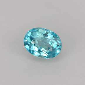 1,01 ctw natürlicher blauer Apatit, Oval Schliff, VVS-VS