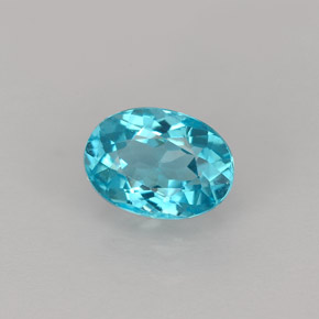 1,01 ctw natürlicher blauer Apatit, Oval Schliff, VVS-VS