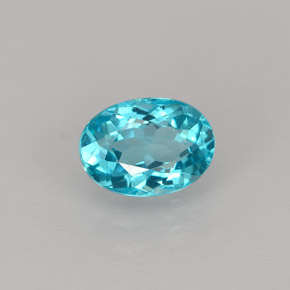 1,01 ctw natürlicher blauer Apatit, Oval Schliff, VVS-VS