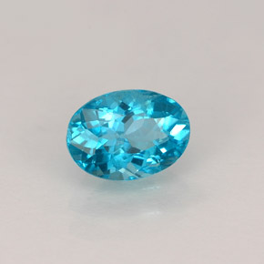 0,92 ctw natürlicher blauer Apatit, Oval Schliff, VVS-VS