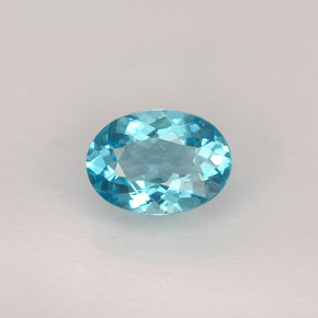 0,82 ctw natürlicher blauer Apatit, Oval Schliff, VS