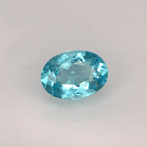 0,82 ctw natürlicher blauer Apatit, Oval Schliff, VS