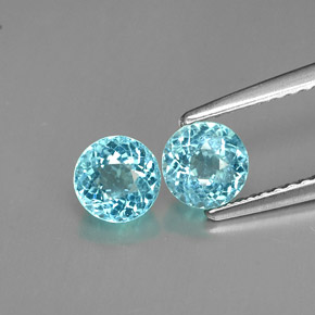  ct natürliche blauer Apatit-Edelsteine, Rundschliff, VS