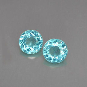  ct natürliche blauer Apatit-Edelsteine, Rundschliff, VS