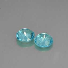  ct natürliche blauer Apatit-Edelsteine, Rundschliff, VS