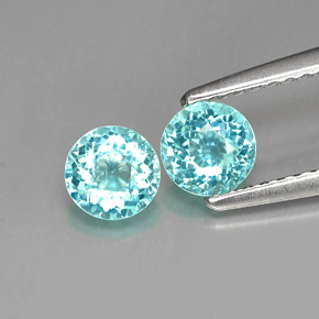  ct natürliche blauer Apatit-Edelsteine, Rundschliff, VS