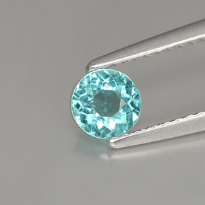 0,50 ctw natürlicher blauer Apatit, Rundschliff, VS