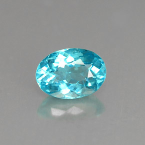0,89 ctw natürlicher blauer Apatit, Oval Schliff, VVS-VS