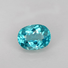1,13 ctw natürlicher blauer Apatit, Oval Schliff, VS