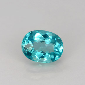 1,13 ctw natürlicher blauer Apatit, Oval Schliff, VS