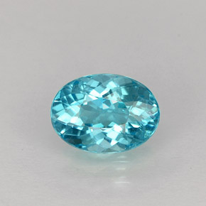 1,07 ctw natürlicher blauer Apatit, Oval Schliff, VS