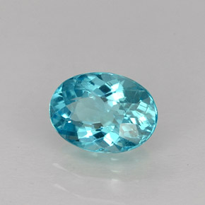 1,07 ctw natürlicher blauer Apatit, Oval Schliff, VS