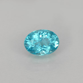 0,88 ctw natürlicher blauer Apatit, Oval Schliff, VS
