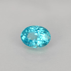 0,88 ctw natürlicher blauer Apatit, Oval Schliff, VS