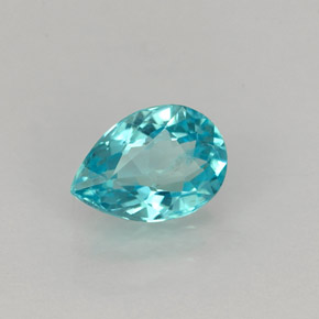 0,76 ctw natürlicher blauer Apatit, Birnenform, VS