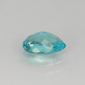 0,76 ctw natürlicher blauer Apatit, Birnenform, VS