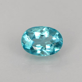 0,98 ctw natürlicher blauer Apatit, Oval Schliff, VS-SI