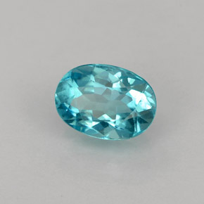 0,98 ctw natürlicher blauer Apatit, Oval Schliff, VS-SI