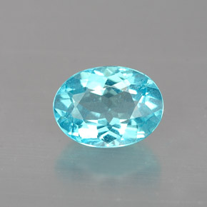 0,96 ctw natürlicher blauer Apatit, Oval Schliff, VS