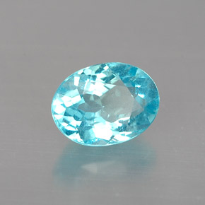0,96 ctw natürlicher blauer Apatit, Oval Schliff, VS