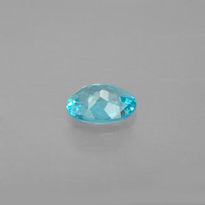 0,84 ctw natürlicher blauer Apatit, Oval Schliff, VS
