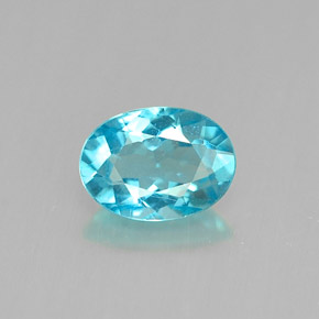 0,88 ctw natürlicher blauer Apatit, Oval Schliff, VS