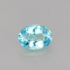 0,85 ctw natürlicher blauer Apatit, Oval Schliff, VS