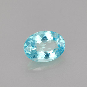 0,85 ctw natürlicher blauer Apatit, Oval Schliff, VS