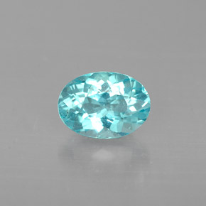0,86 ctw natürlicher blauer Apatit, Oval Schliff, VS