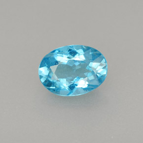 0,86 ctw natürlicher blauer Apatit, Oval Schliff, VS