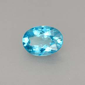 0,86 ctw natürlicher blauer Apatit, Oval Schliff, VS