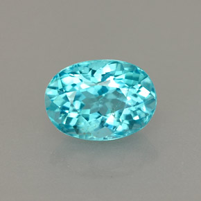 1,06 ctw natürlicher blauer Apatit, Oval Schliff, VS