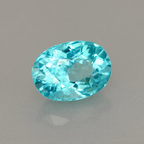 1,06 ctw natürlicher blauer Apatit, Oval Schliff, VS