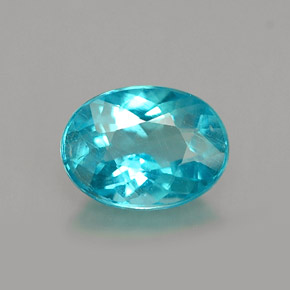 1,01 ctw natürlicher blauer Apatit, Oval Schliff, VS