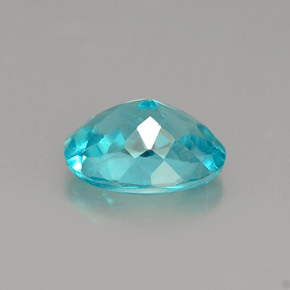 1,01 ctw natürlicher blauer Apatit, Oval Schliff, VS