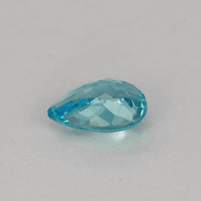 0,57 ctw natürlicher blauer Apatit, Birnenform, VS